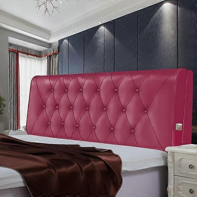 Leather Headboard Cover King Size Customized High Resilient Filler Headboard Pillow Washable Fabric Bed Head Cover