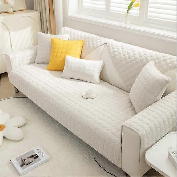 Four Season Sofa Cover Solid Color Non-slip Sofa Cover Thicken Soft Plush Sofa Cushion Towel for Living Room Furniture Decor Slipcovers Couch Covers