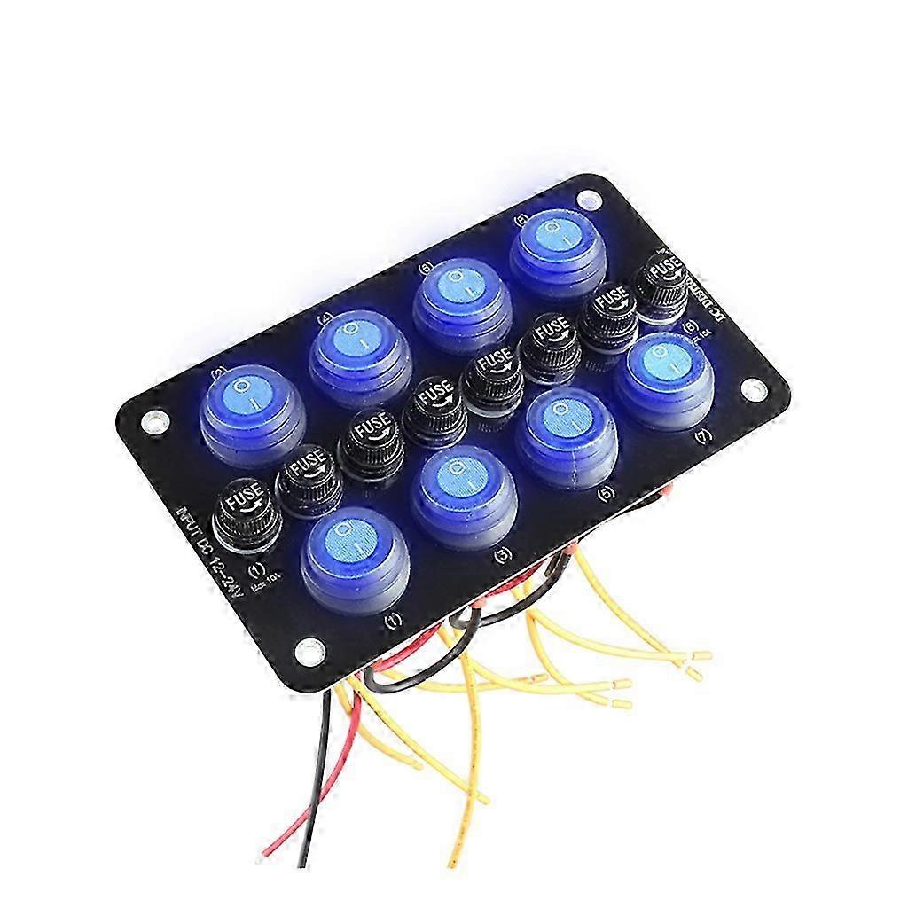 12V On/Off Toggle Switch with 8 Position Car Socket Accessories