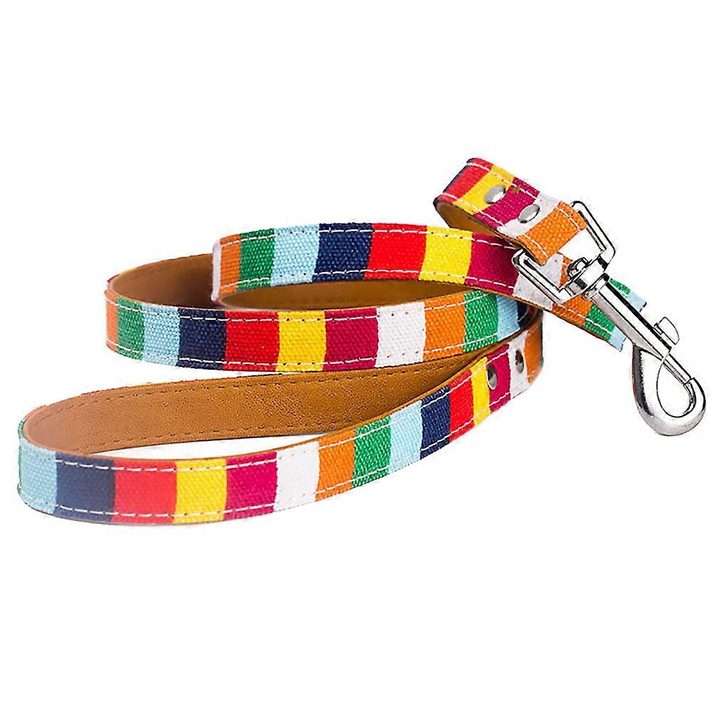 Canvas Strip Dog Leash with PU Coating, Durable 6-Foot Length, Comfortable Grip, Available in Multiple Colors