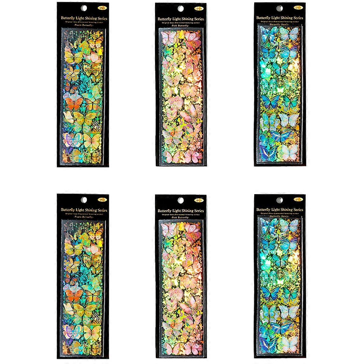 Transformez vos créations avec des autocollants holographiques pailletés, une finition estampée à chaud pour un effet éblouissant, un paquet de 6 autocollants transparents en fausse cire.