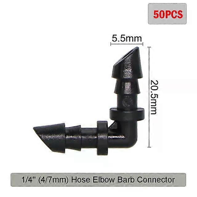 Garden Irrigation Sprinkler Connector Double Barb Tee Elbow Eng Plug Pipe Joint 8/11 4/7mm Hose Lock Watering Fitting