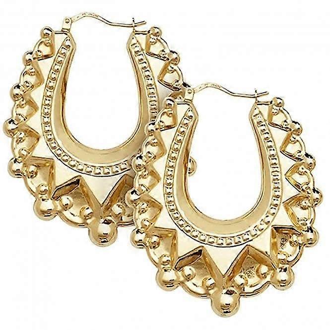 9ct Yellow Gold Creole Earrings ER408