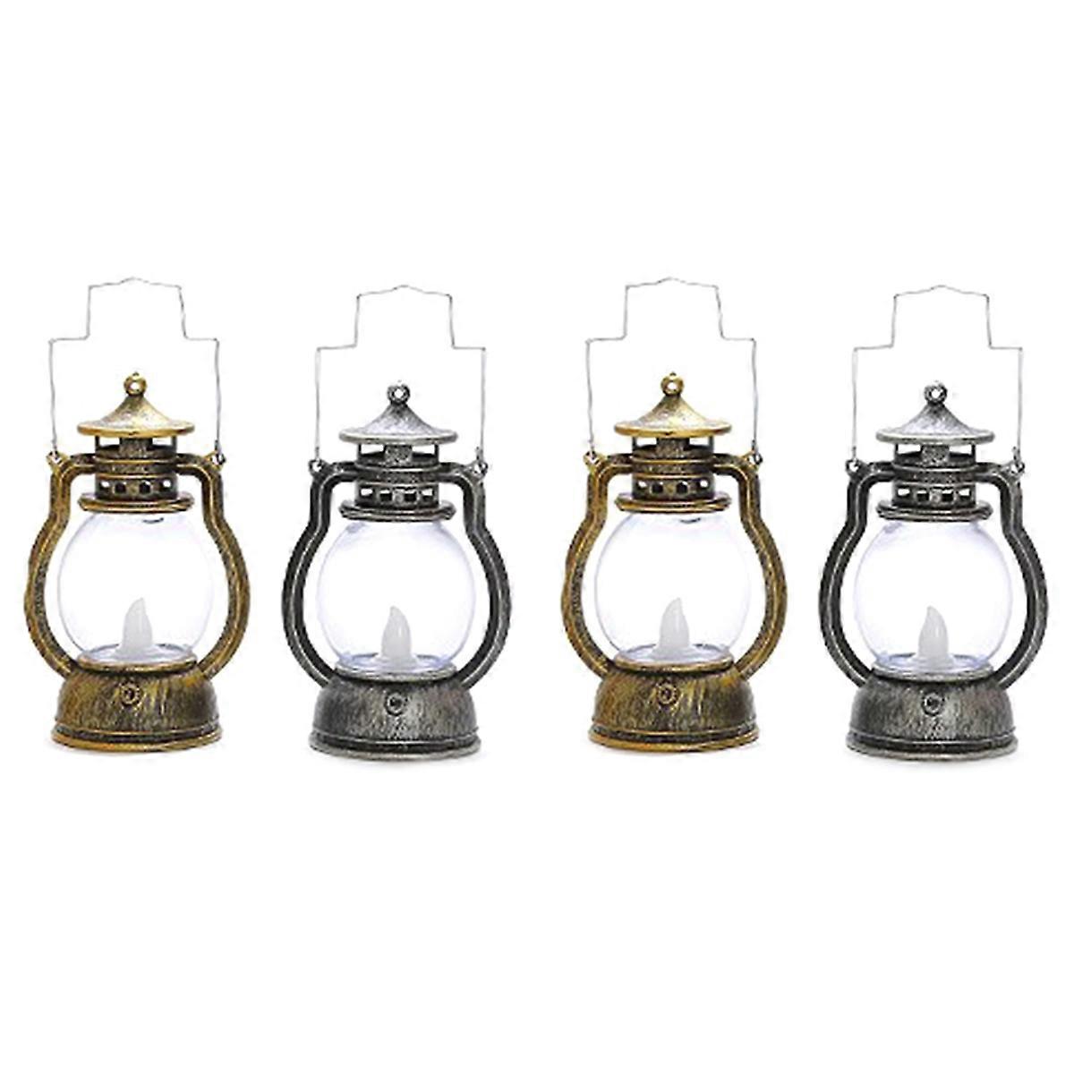 4Pcs LED Lanterns Decorations Outdoor Hanging Lantern