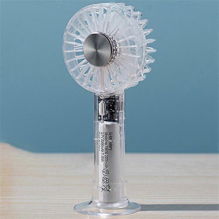 Desktop Mini Fan Portable Handheld Cooler with 3 Speed Settings / Colorful Atmosphere Light