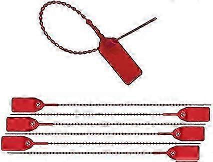 100 Pcs Pull-tite Seal,security Tags Numbered Locking Tie  Red