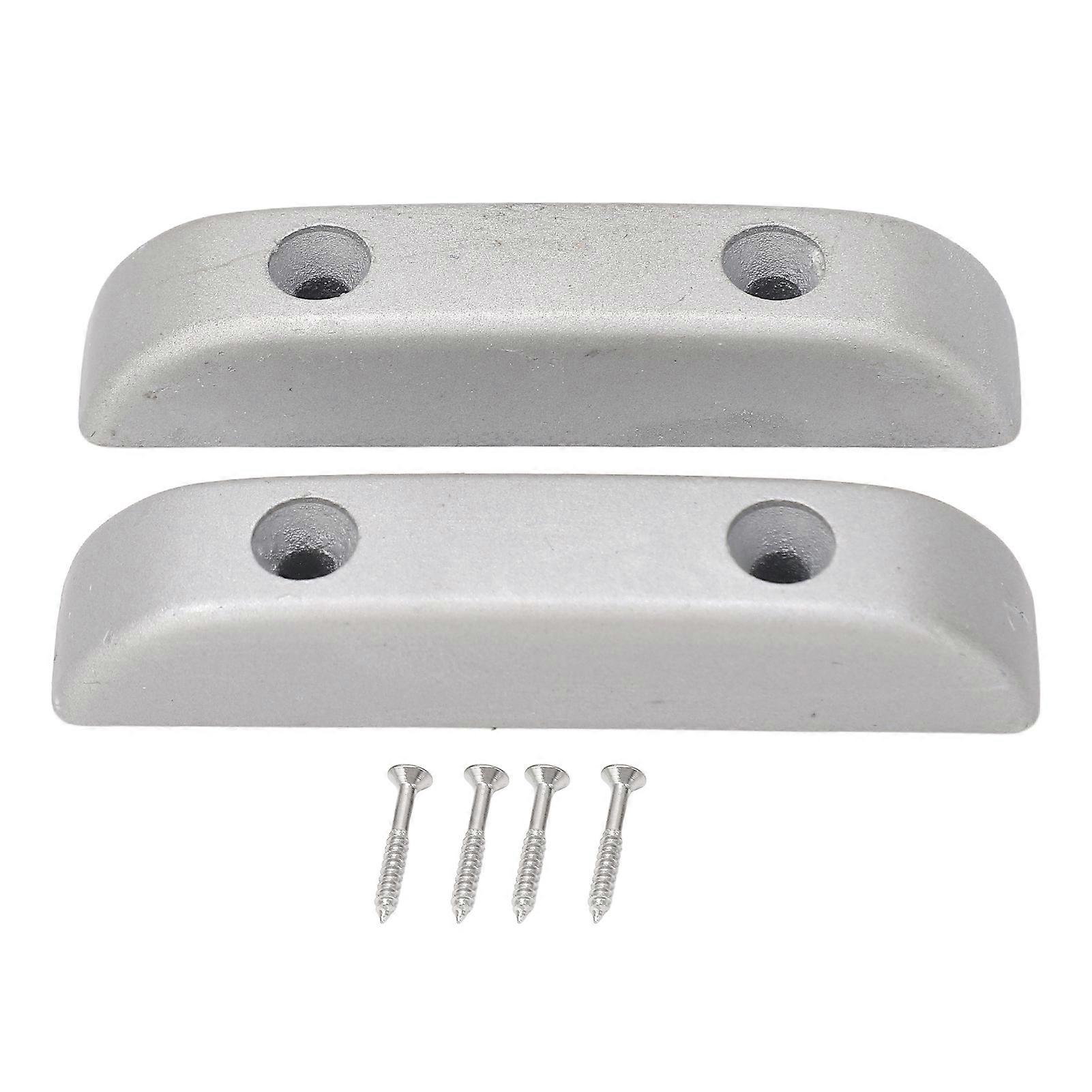 2 Pack Metal Guitar Bass Thumb Rests, Fatigue Relief, for Artists and Bands, Silver