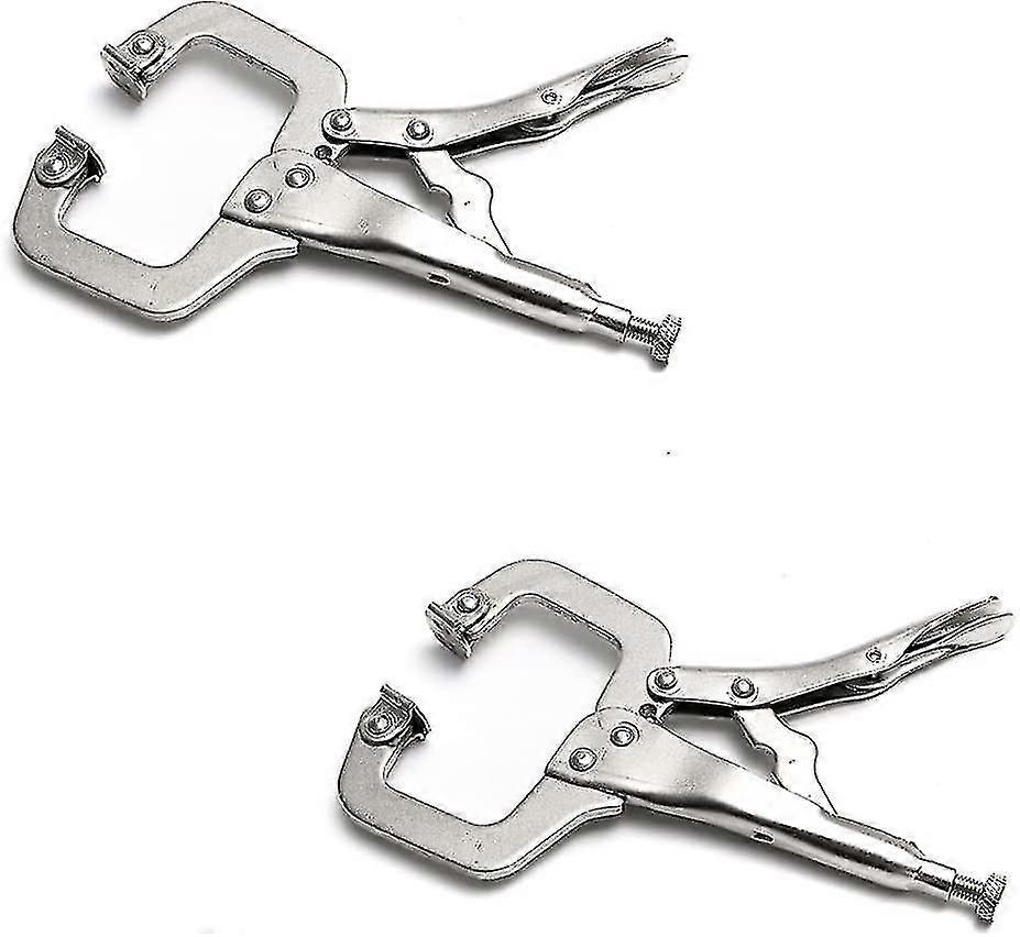 2 Pcs Metal C-clamp Adjustable Screws And Turntable - Mini Welding Clips For Uneven Surface Crafts