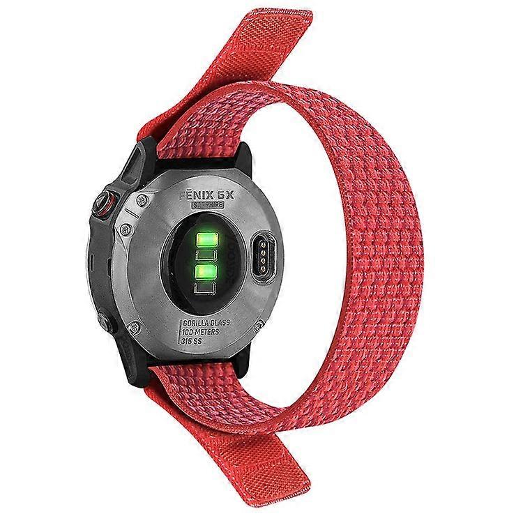 Compatible For Garmin Tactix 7 Pro / Fenix 7X / 6X Pro Replacement Nylon Watch Band 26mm Adjustable Magic Tape Wrist Strap