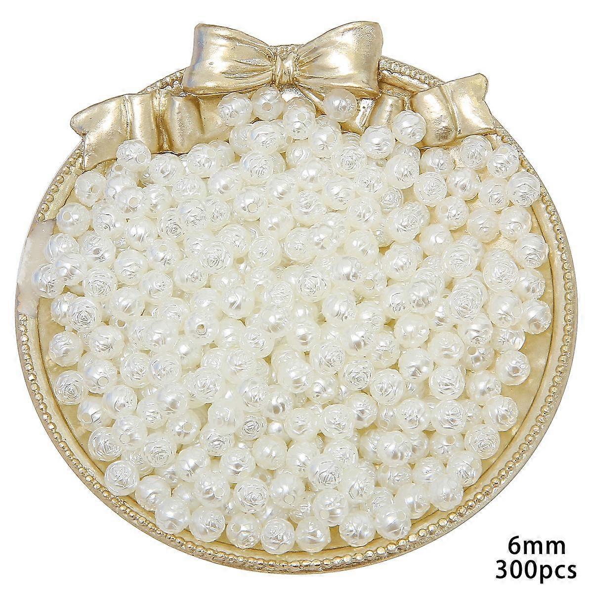 Acrylic Beads ABS Imitation Pearl Bead Korean Rose Appearance DIY Spacer Beads Making Bracelet Necklace Charms