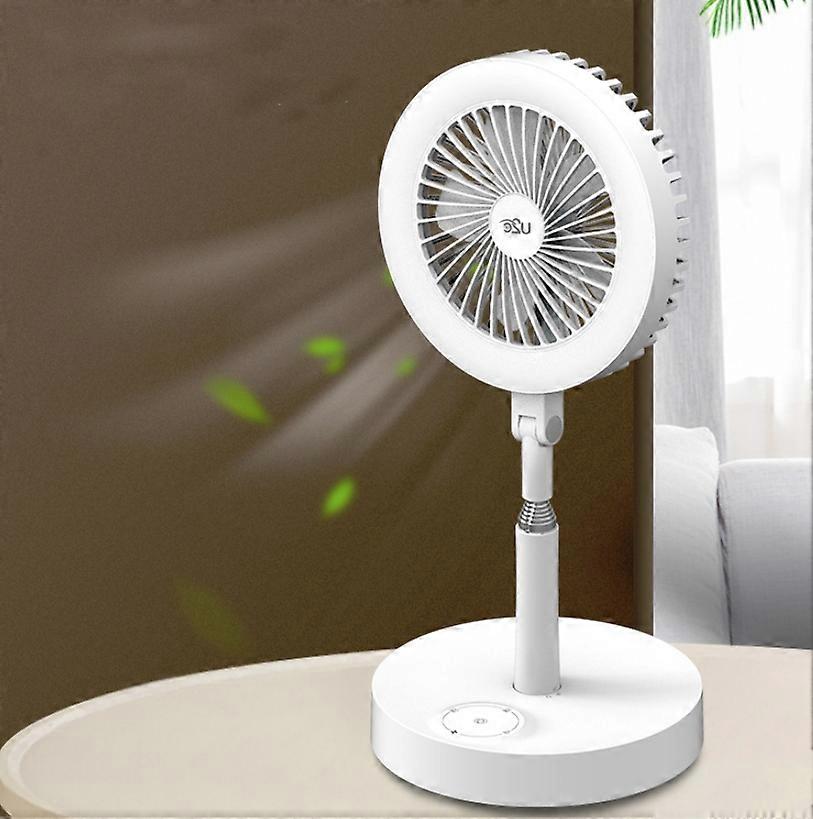 Home Fan Lamp Desktop Telescopic Floor Multi-function Rechargeable Fill Light Bracket