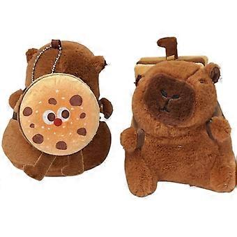 Cute Simulated Food Capibara Capybara Plush Doll Pendant Backpack Hangings Decoration Gift