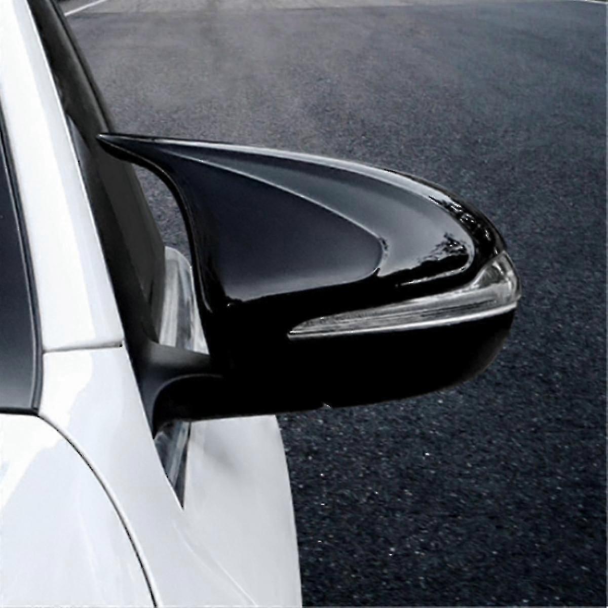 For W205 W213 W222 Gloss Black Horned Style Side Rear View Mirror Cover Trim A0998110122 A099811022