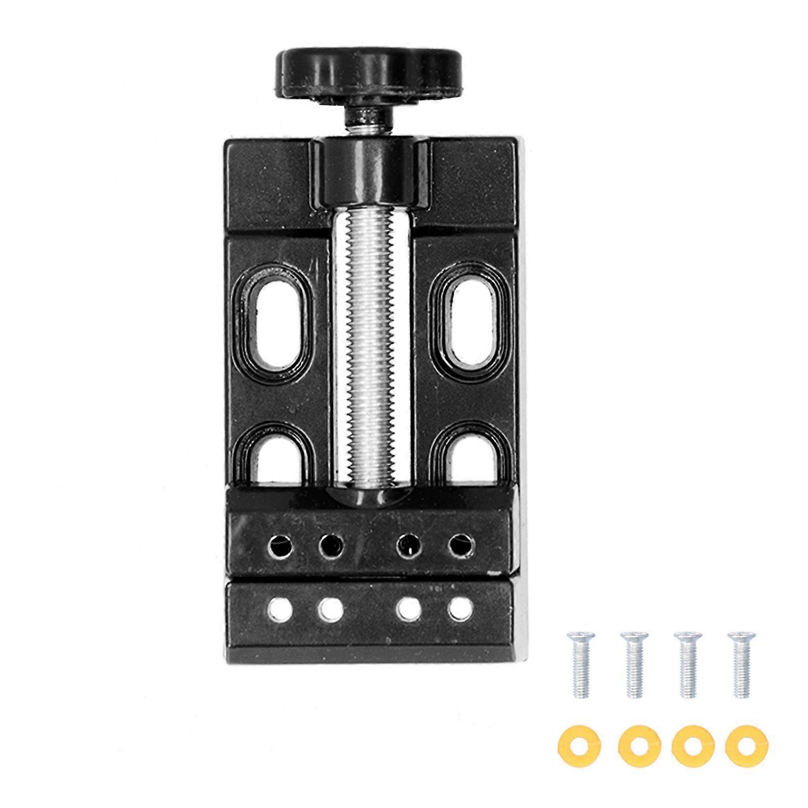 Mini Drill Press Clamp Walnut Vise Flat Table Bench Jewelry Craft Carving Bed Tool