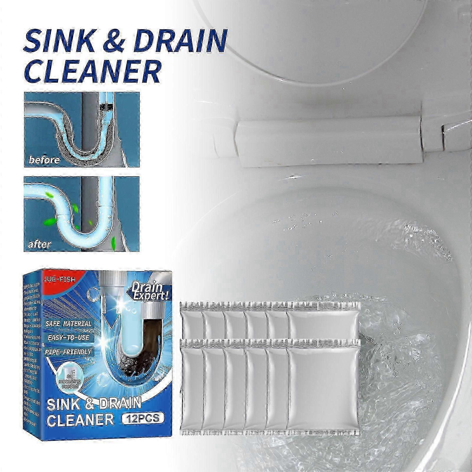 Drain Cleaner, Toilet Kitchen Drain Anti-Clogging Deodorant Dredging Cleaner