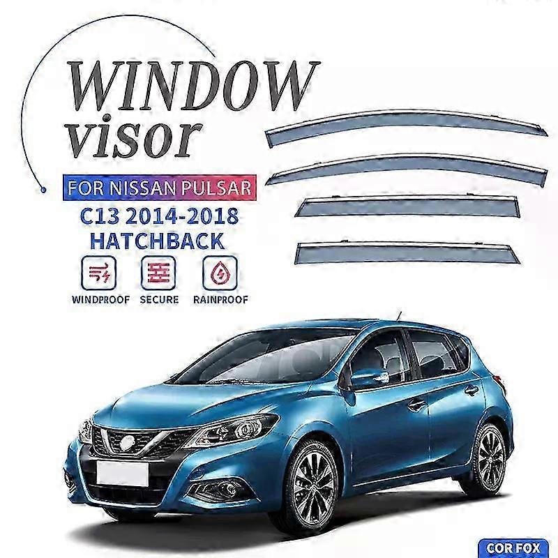 Unbraned S’applique à Convient pour NISSAN Pulsar C13 2014-2018 Hatchback Fenêtre Visière Pare-solei