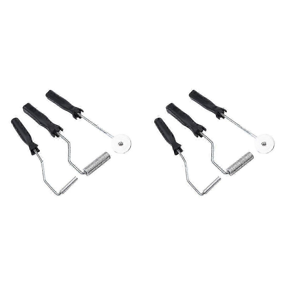 Roller,6PCS Alloy Hand Lay-Up Tools Fiberglass Bubble Laminating Cleaning and Defoaming Roller Kit