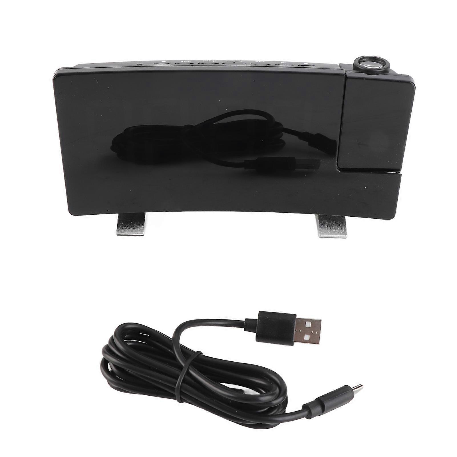 Digital alarm clock time projection, FM radio