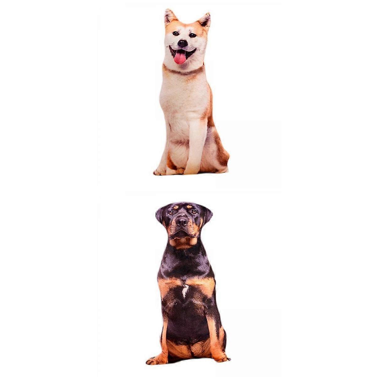 2x animaux chien motif coussin en peluche coussin