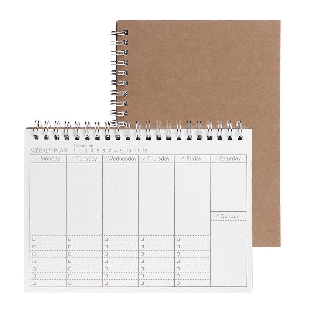 Planner Book Monthly Weekly Daily Agenda Schedule Blank Diary DIY Study Notebook Multicolor