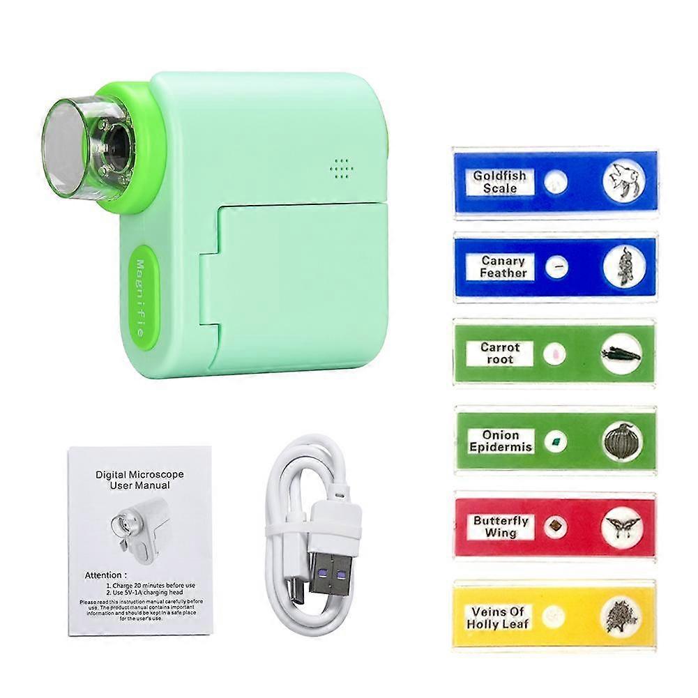 Barchons Kids Microscope 1000X Magnification Handheld 4K Digital with LED Light Portable for Children Science Exploration