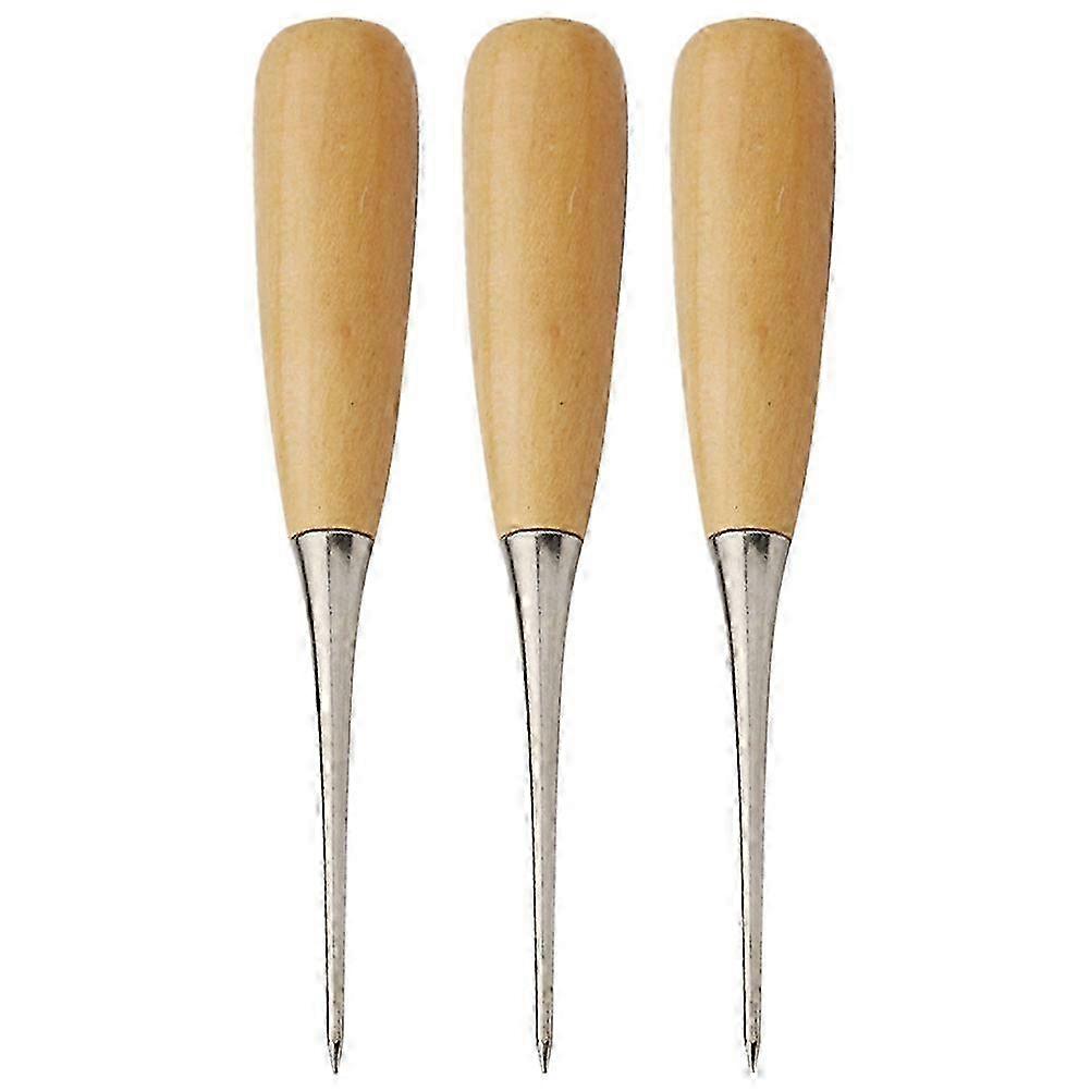 3 Pcs Punchdown Tool Paper Punch Embroidery Poke Awls Leather Sewing Awls Stitching Tool Sewing Awls
