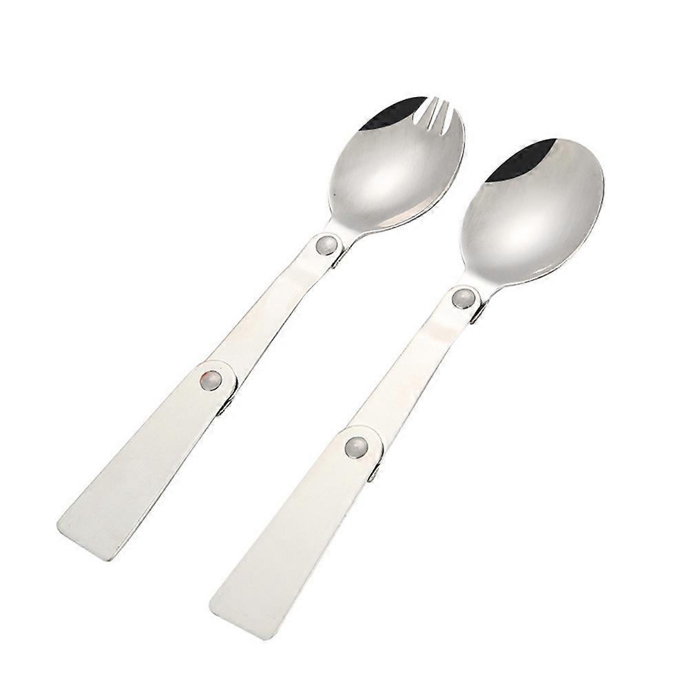 Convenient Foldable Tablespoon, Stainless Steel for Climbing Activities