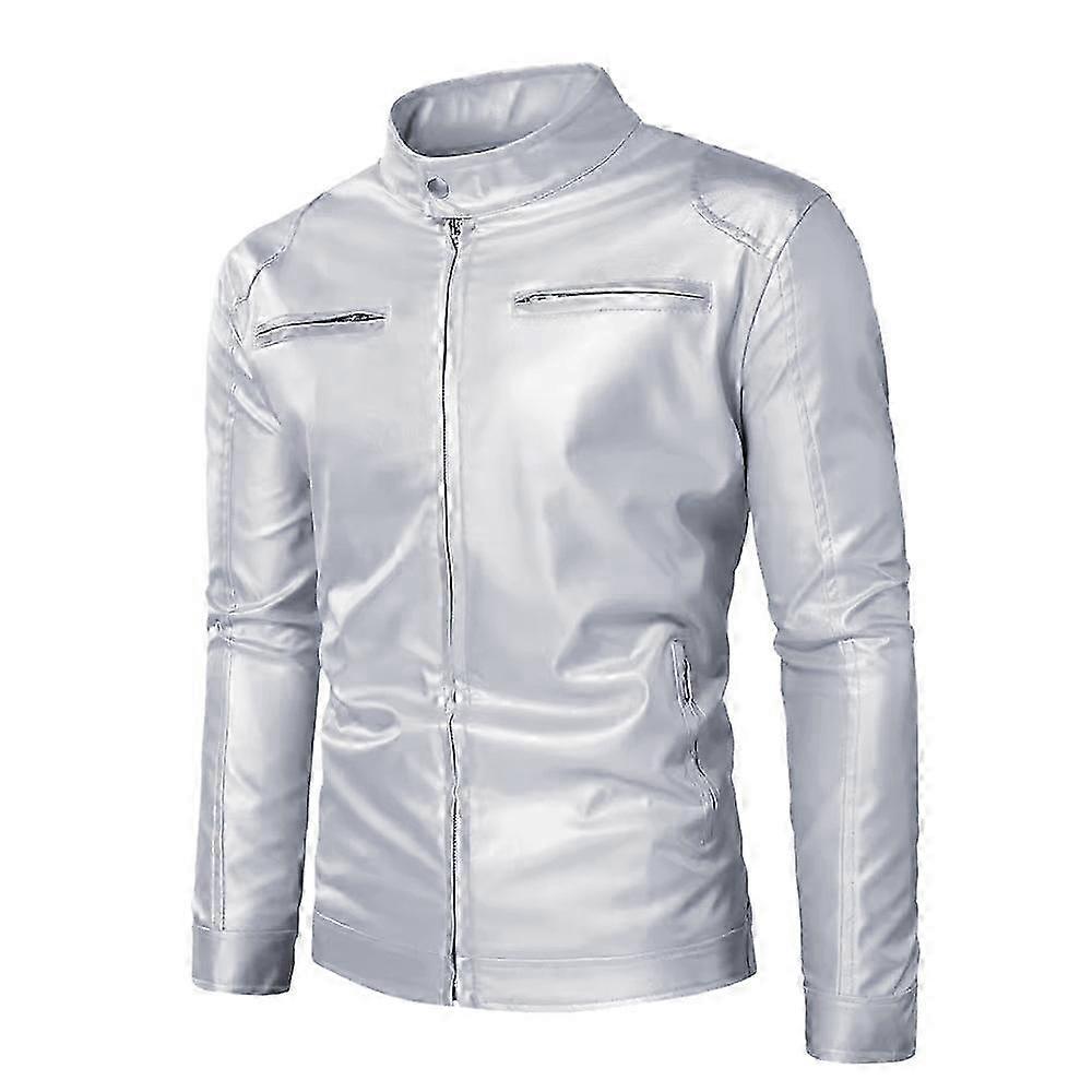 Men's Bright Long Sleeve Leather Performance Jacket