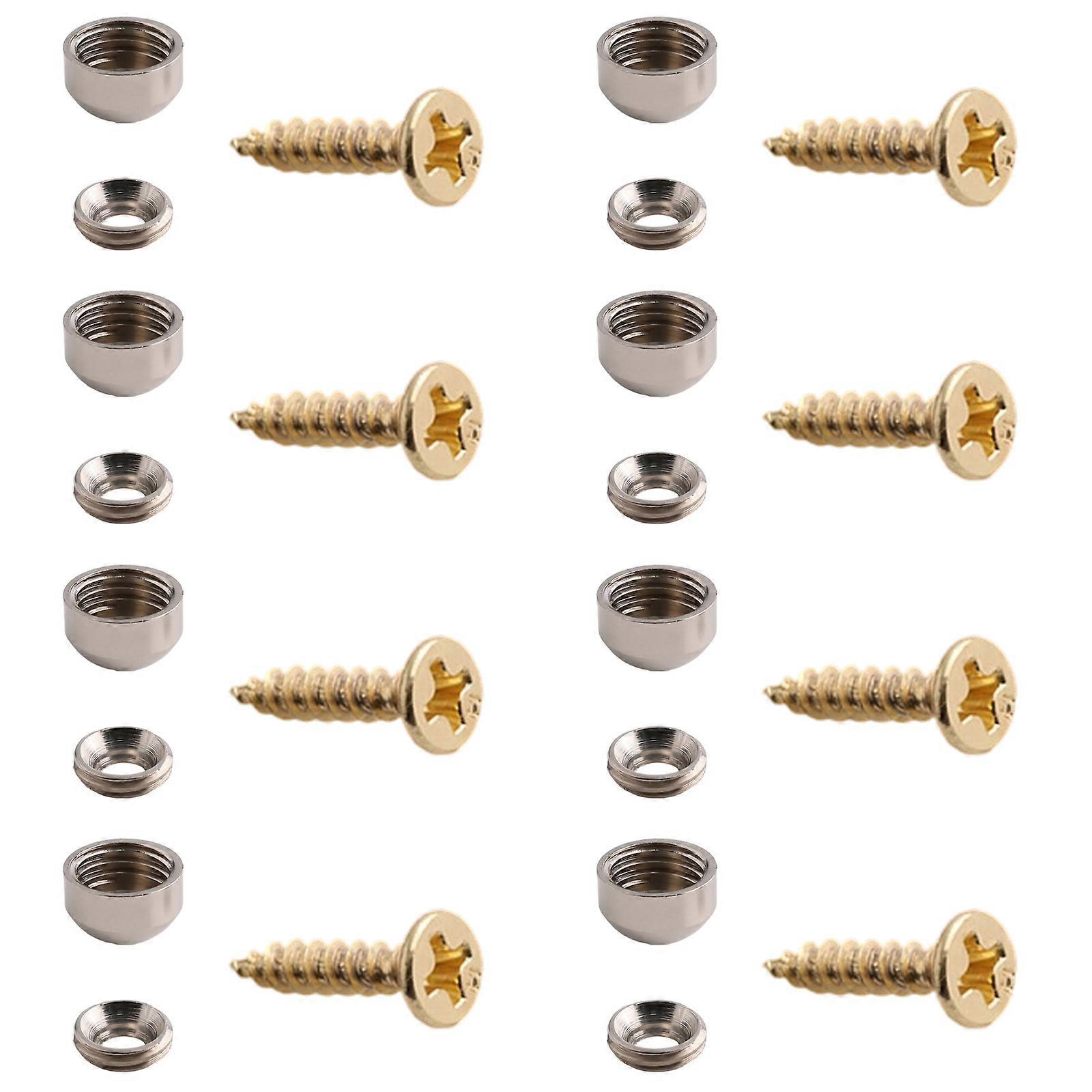 Multipurpose Tapping Brass Screws With Caps Rustproof Construction Convenient for Interior Designs Applications  9mm silver
