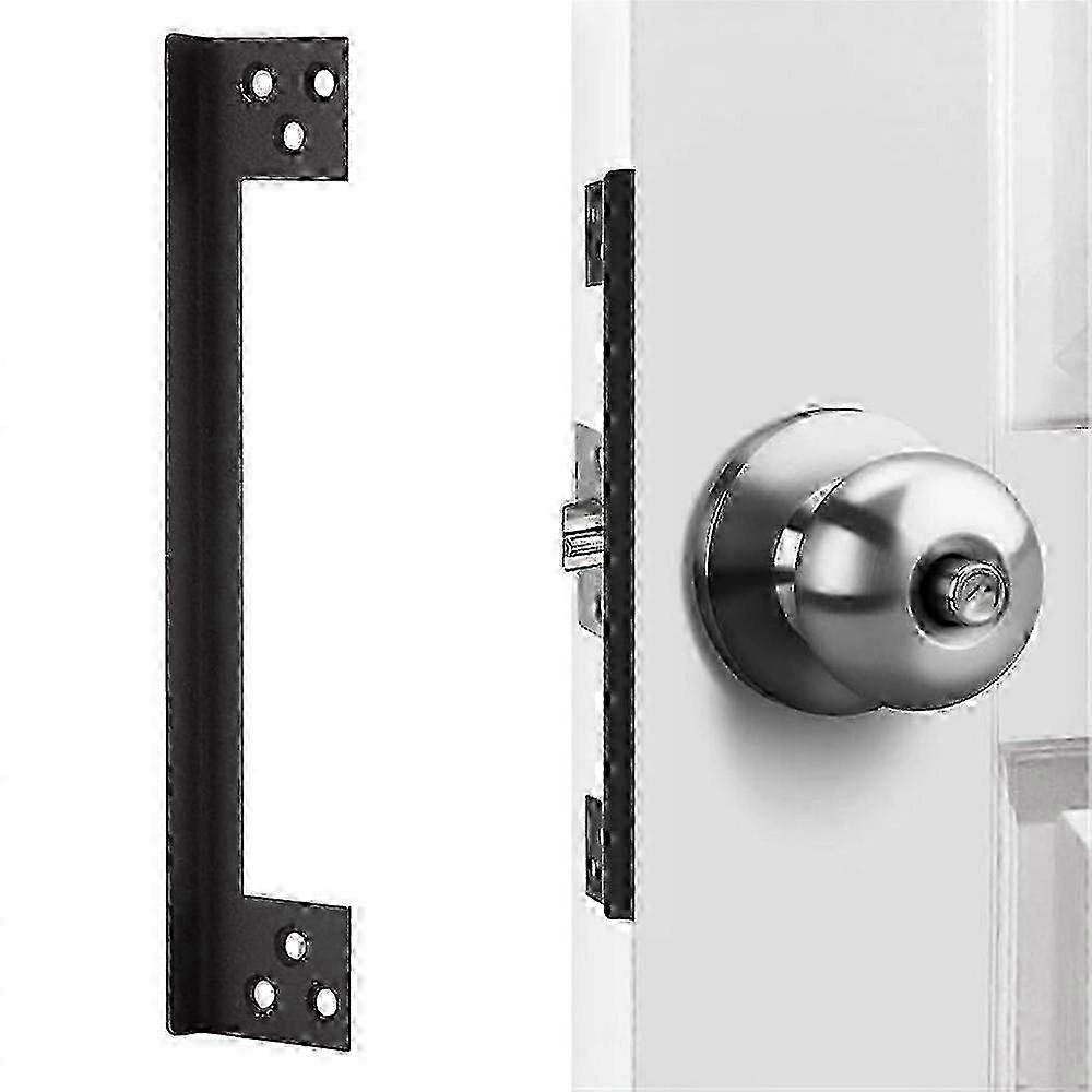 7インチL字型ステンレス鋼ドアラッチガードプレートセキュリティプロテクター-ブラック/マルチカラー