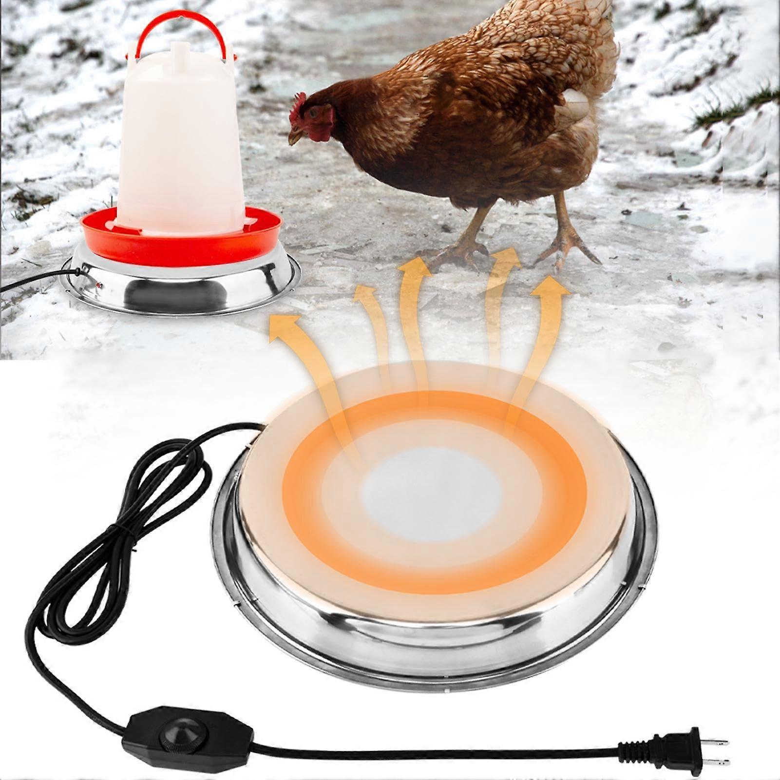30cm Chicken Water Heater, Winter Poultry Watering, Heated Base for Chickens, Turkey, Duck