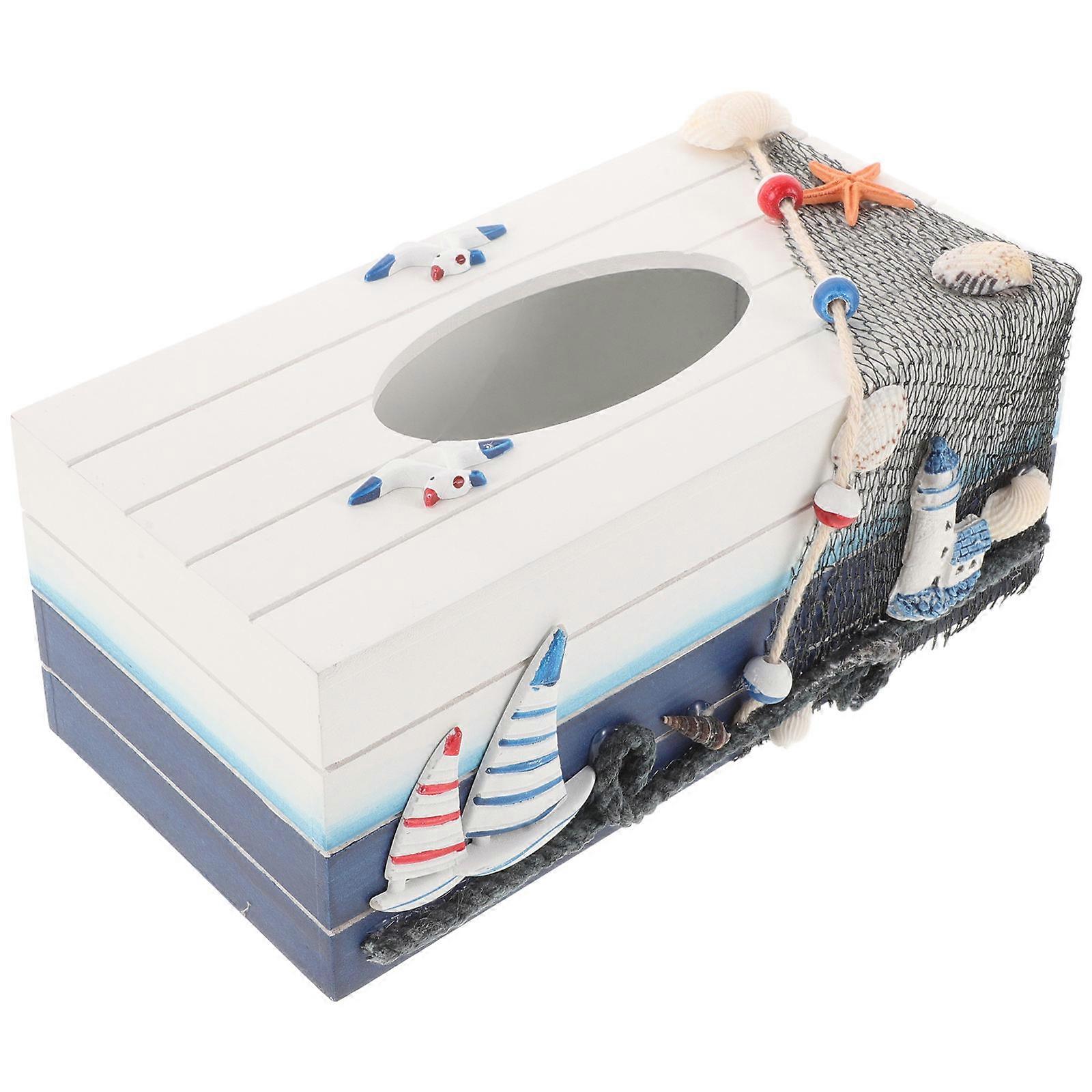 Wooden Beach Tissue Dispenser, Suitable for Multiple Tissue Brands