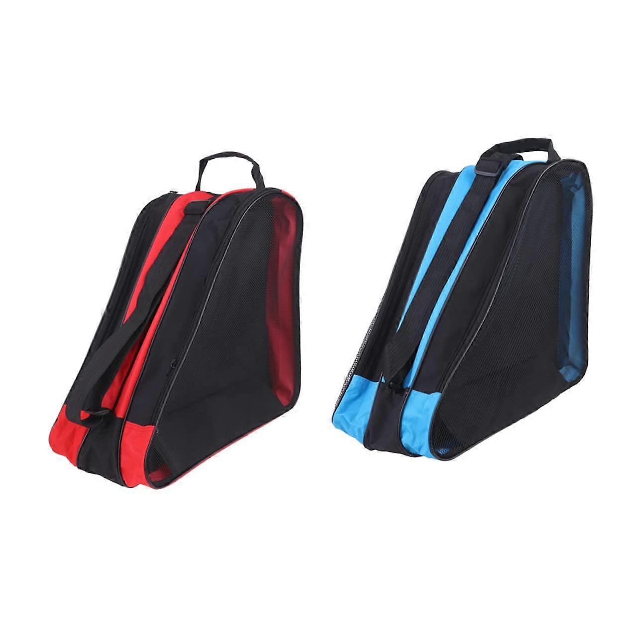 Storage Bag for Roller Skates 2-Pack Mesh Bag Oxford Fabric Red