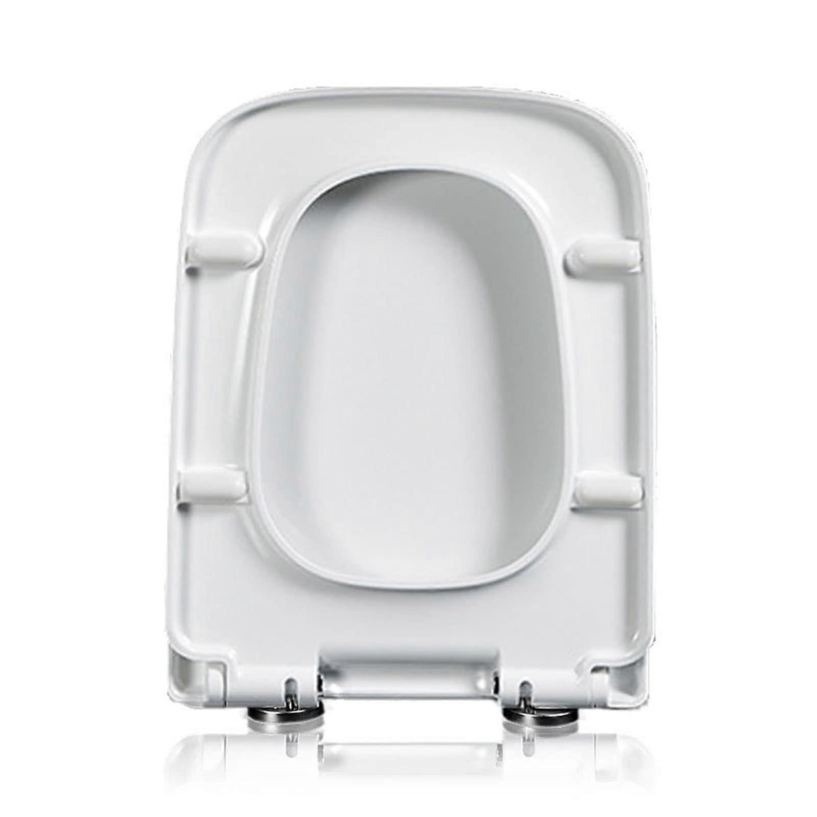 Square Toilet Seat with SoftClose Mechanism, Duroplast Toilet Lid, Quick Release and Top Attachment, Toilet Seat with Adjustable Hinges, Toilet Seat