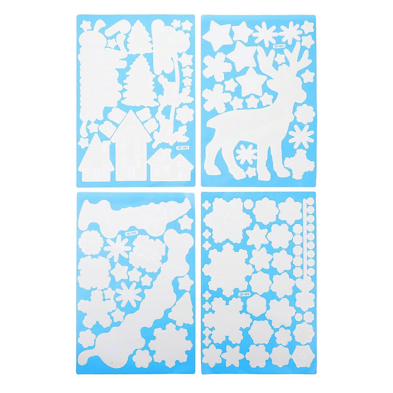 Glow in the Dark Stickers Luminous Wall Sticker Christmas Design Home Decoration Light Yellow 30X20CM 4 Sheets