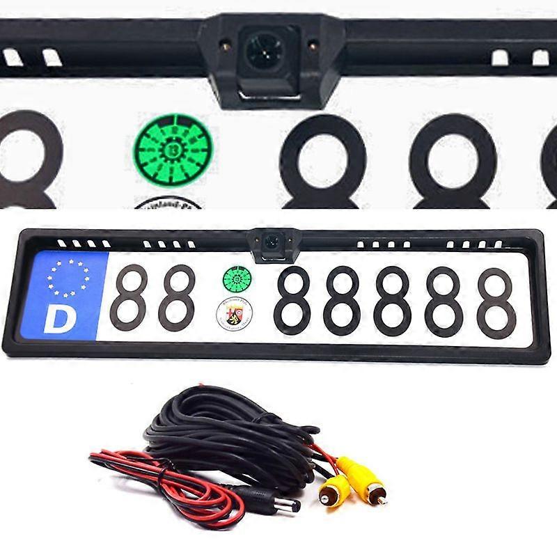 Car Rear View Camera EU European License Plate Frame Waterproof Night Vision Reverse Backup with 4 Or 8 12 LED LightMotor Vehicle Frame & Body Parts