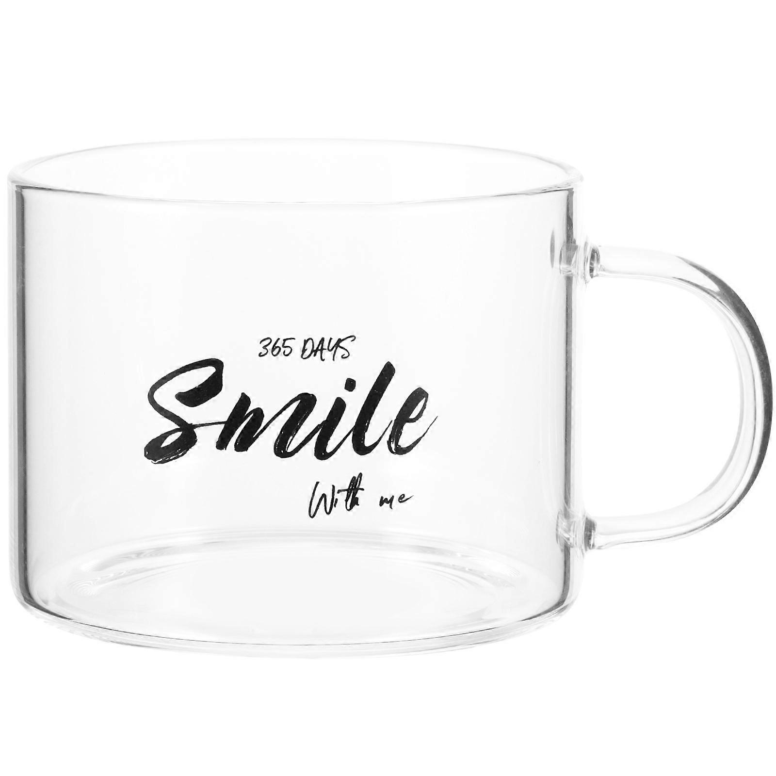 Big Coffee Mug Glass Coffee Cup Suitable for Hot and Cold Drinks Home Use 5.50X3.93X2.75in 1Pcs
