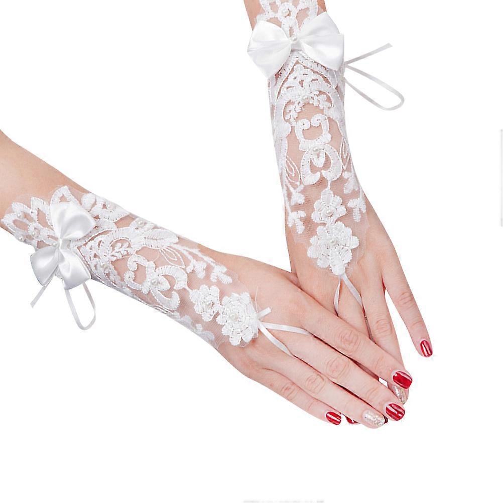 Bride Lace Gloves Bridal Gown Accessories Wedding to Use Durable 1 Pair