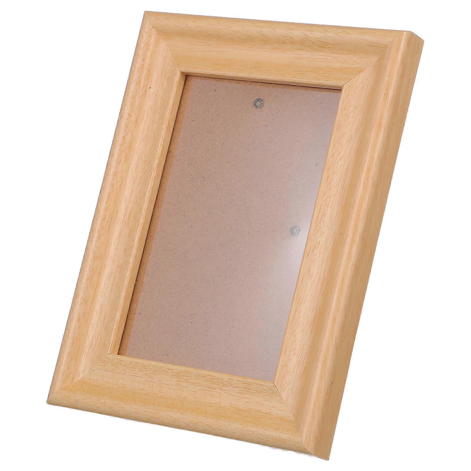 Vintage Picture Frames For Table Wooden Photo Frame Rectangular Shape Easy Stable Placement 1Pcs