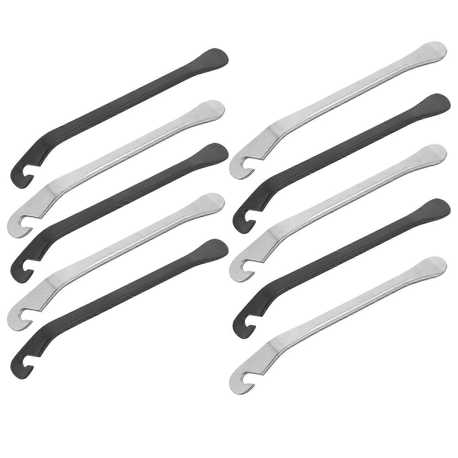 Bike Tire Pry Tools Tyre Repairing Spoon Dismantling Device Cyclists Silver Compact Bike Lever 10Pcs