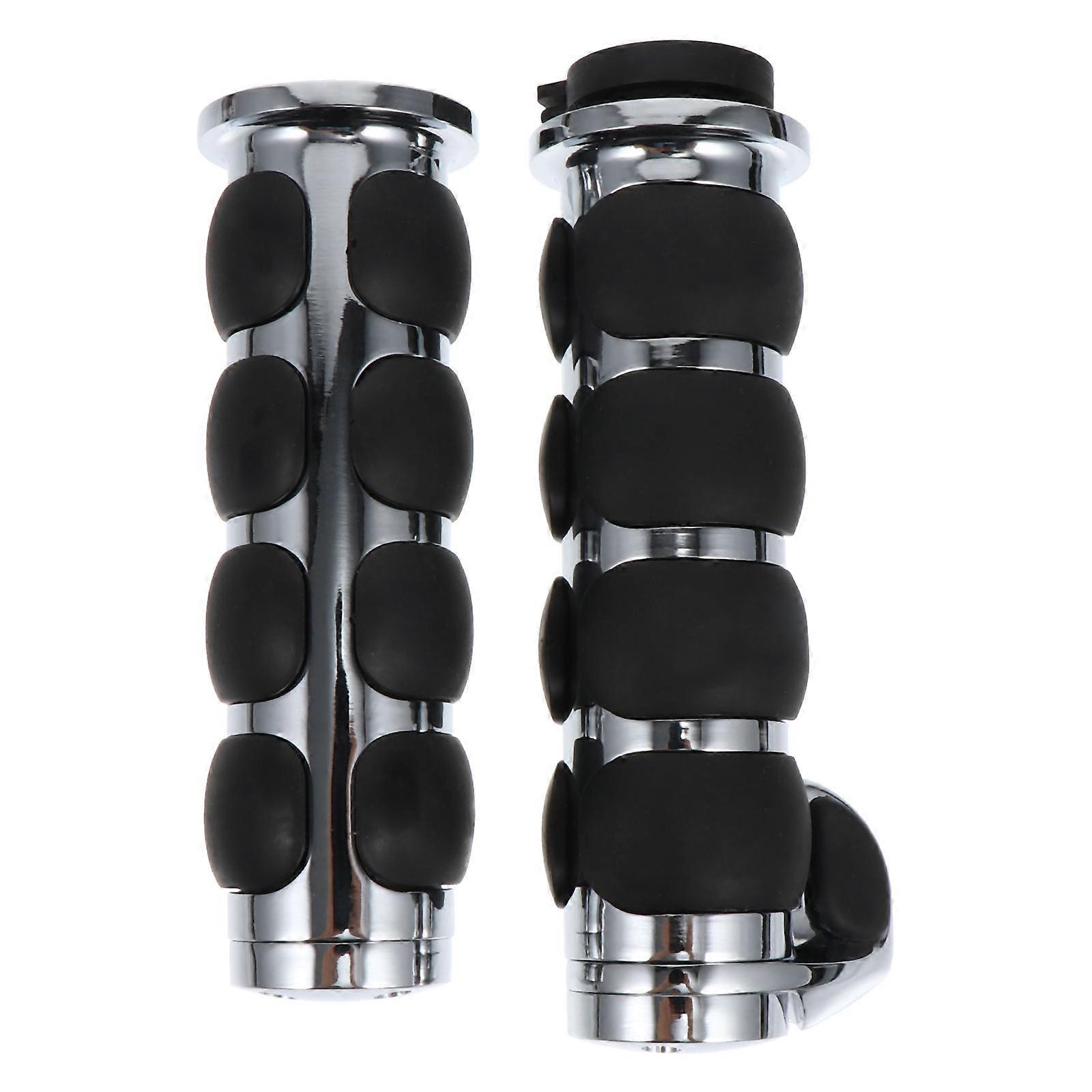 Soft Rubber Motorcycle Handle Grip Skid Design Pair for Enhanced Safety Comfort Durable Handlebar Universal Fit for Various Motorbikes