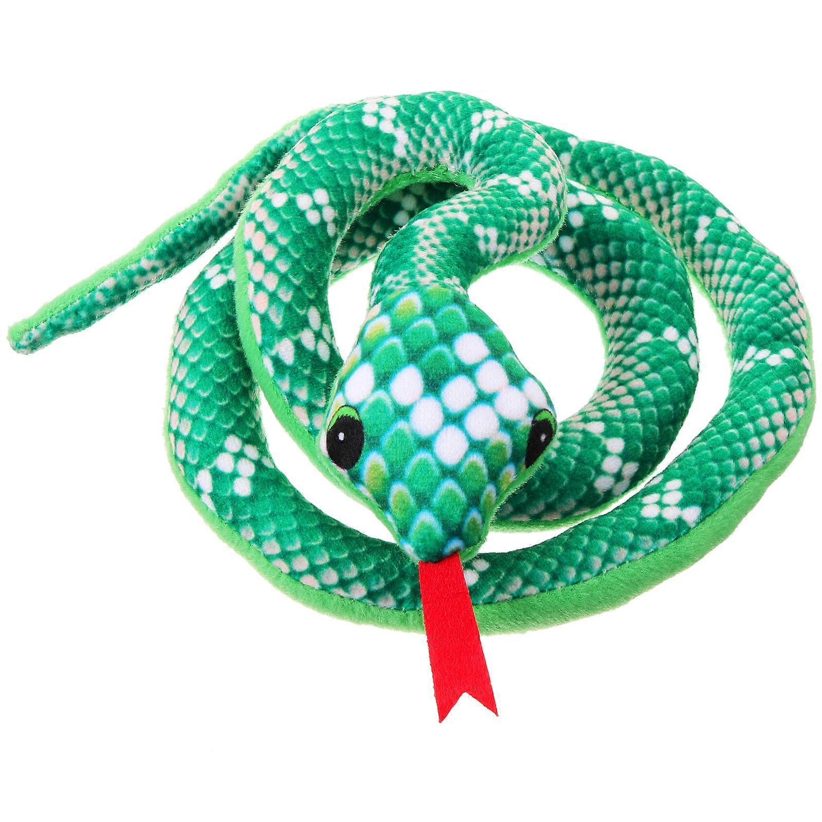 Kitten Teething Toys Cat Toy Snake Shape Entertainment for Indoor Cats Light Green 18.00X18.00X6.00CM Plush Catnip 1Set
