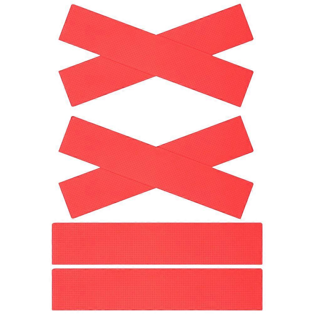 Basketball Floor Markers Court Line Marker Tennis Accessories For Kids Adults Red 34.50X7.00X0.30CM Waterproof 6Pcs