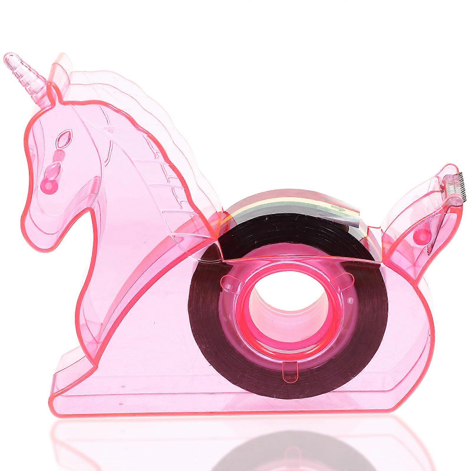 Tape Dispenser Adorable Tape Holder Portable Design Flamingo Shape Pink 3.93x3.93x1.18 in 1 Set