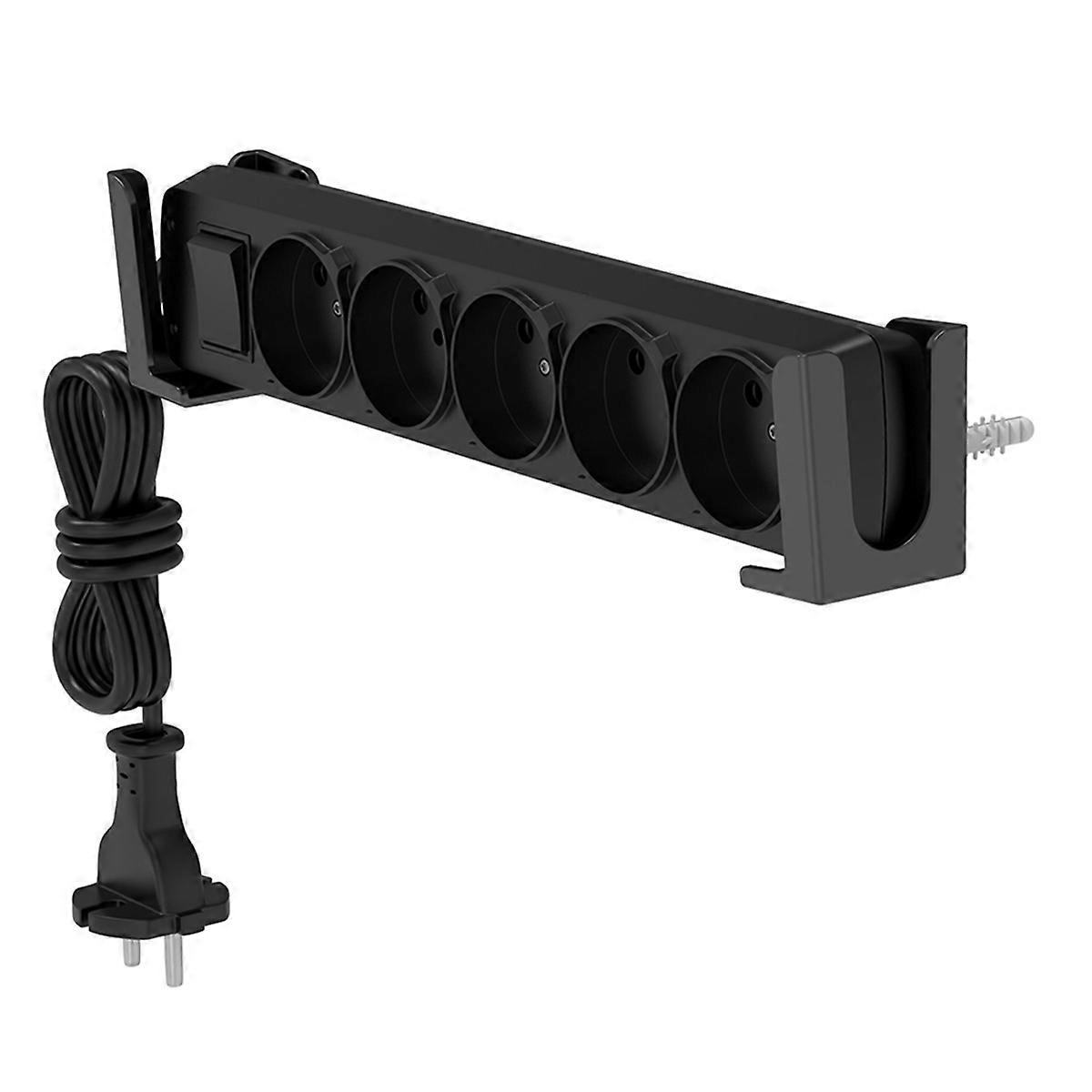 Wall-Mounted Power Strip Holder Wall Mount for Power Strip Tablet Mobile Phone Self-Adhesive or Pun