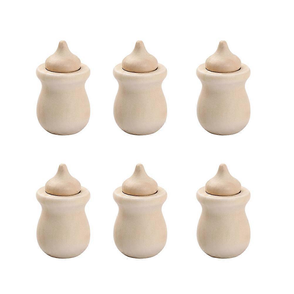 Acorns For Decoration Unpainted Acorn Diy Craft Home Decoration 6Pcs