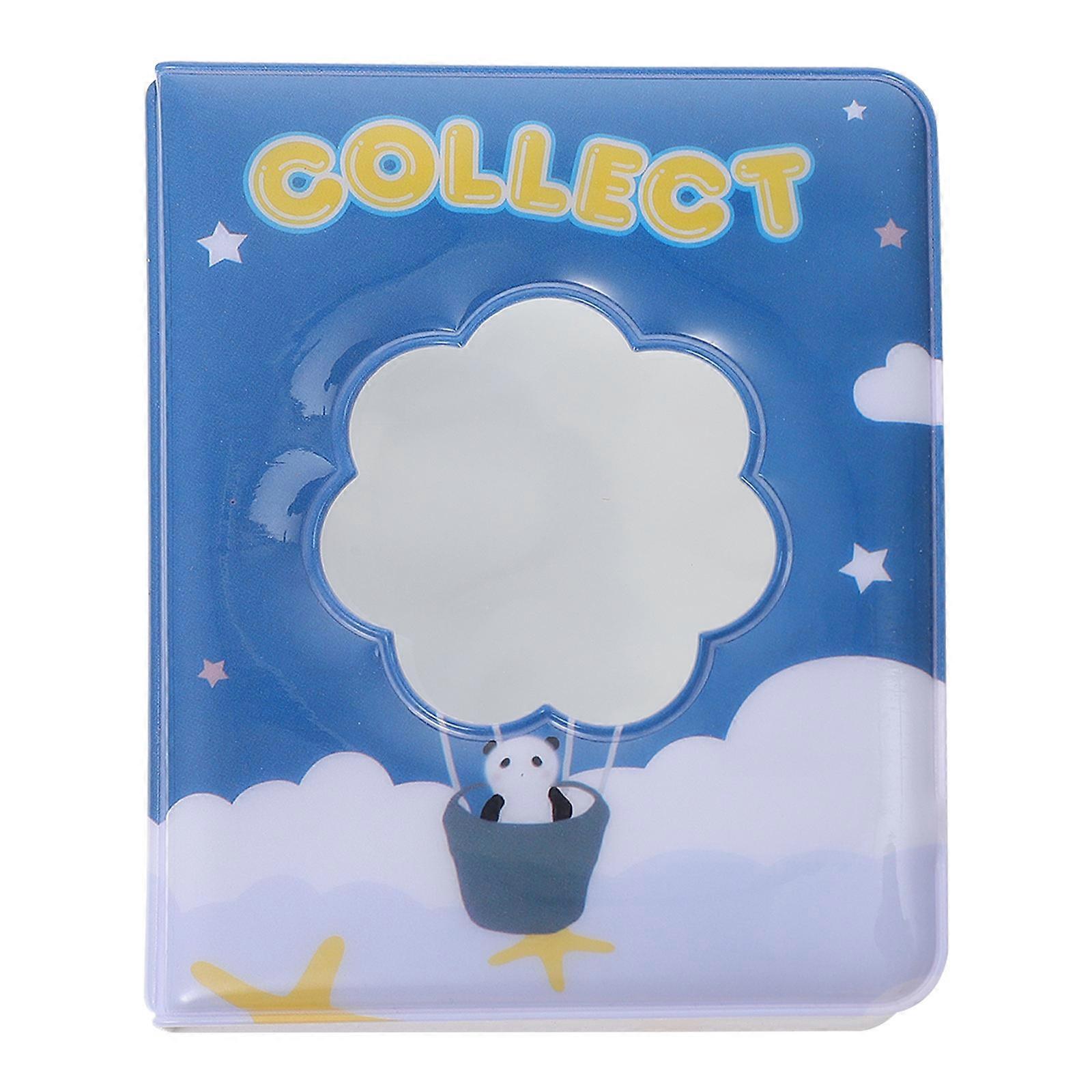 Photo Book for Kids Mini Cartoon Panda Pattern Creative Picture Collector Blue 19x11cm Photo Storage 1Pack