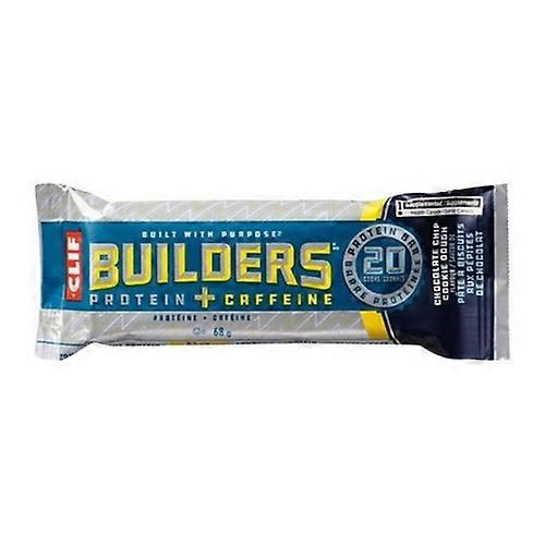 Clif Bar Builders Protein Plus Caffeine Chocolate Chip Cookie Dough, 68 Grams (Case Of 12)