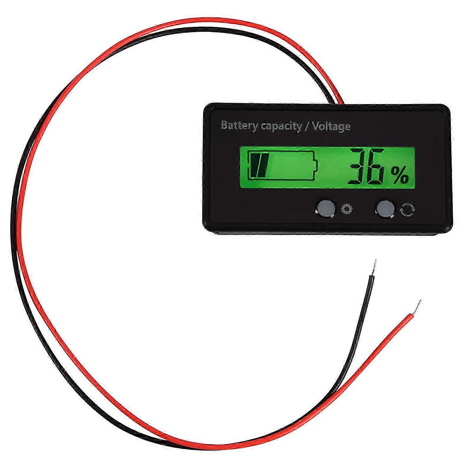 Universal Battery Capacity Voltage Meter Tester with Backlit LCD Display