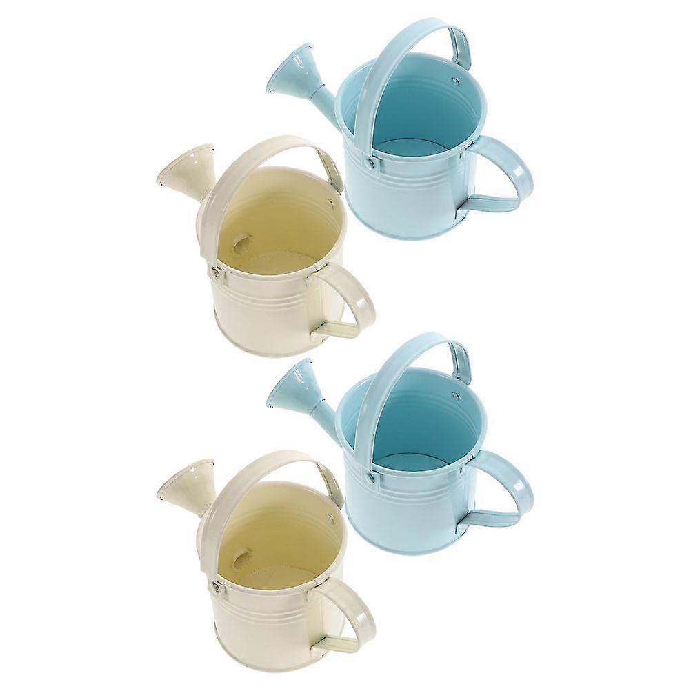 Flower Watering Pot Metal Kids Watering Can Elegant Design Simple and Elegant Gardening Equipment 4Pcs